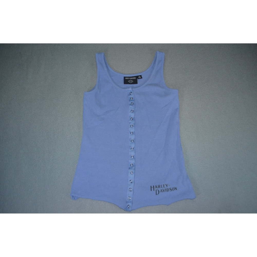 Harley-Davidson Womens Medium Snap Front Motorcycle Tank Top Violet